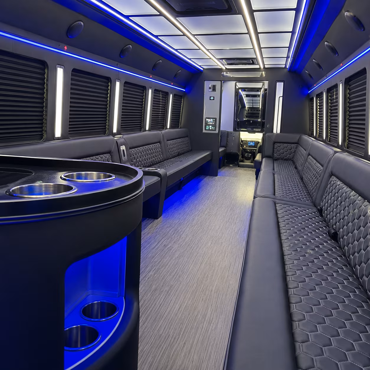 beaverton party bus rental interior